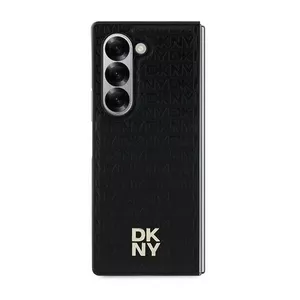 Phone case DKNY DKHMZFD6PSHRPSK for Google Z Fold6 — black repeat pattern