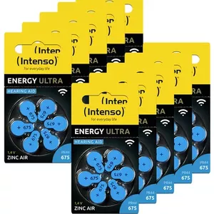 Hearing aid batteries INTENSO A675 Zinc-Air, 60 pack