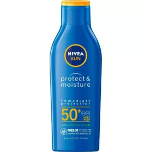 Sun protection moisturizing sunscreen lotion Nivea Sun Protect & Moisture SPF 50, 200 ml