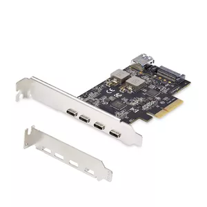 USB PCIe карта StarTech.com 5-Port USB 3.2 10Gbps 4x USB-C 1x USB-A