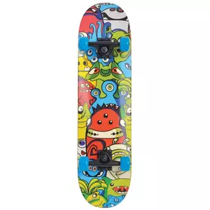 Skrituļdēlis Schildkröt Funsports Slider 31 — klasiskā kļavas dēlis 790×200 mm, riteņi 54 mm, daudzkrāsains