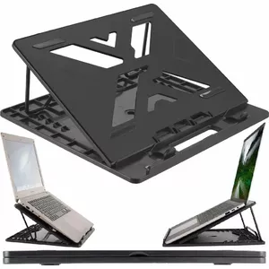 Laptop stand ART P14 — ABS and steel, adjustable height 11.5–28–25 cm