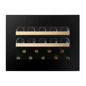 Built-in wine cooler Dunavox DVN-19.50B.TO — 19 bottles, temperature control, energy class F, push-to-open