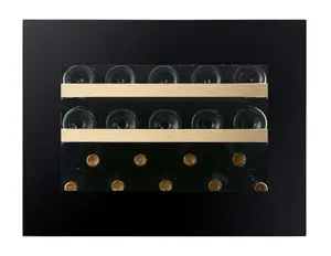 Built-in wine cooler Dunavox DVN-19.50B.TO — 19 bottles, temperature control, energy class F, push-to-open