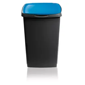 Waste container gio'style Eco solution 45 L, dark gray/blue, 37×36×53.5 cm