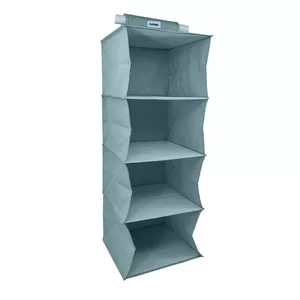 Hanging organizer ORDINETT 126836001 with 4 shelves, 30×30×80 cm, Mint