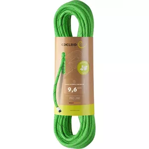 Climbing rope EDELRID Tommy Caldwell Eco Dry DT 9.6 mm × 60 m, neon green