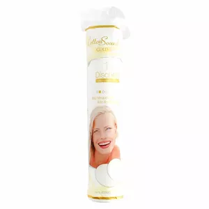 Cotton pads COTTON SOUND Gold Round 120 pcs – reusable cosmetic cotton rounds, 120 pieces