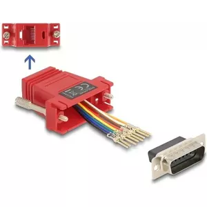 DeLOCK D-Sub 15 pin female to RJ45 female Assembly Kit Red VGA RJ-45