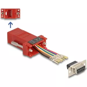 DeLOCK D-Sub 9 pin female to RJ45 female Assembly Kit red VGA RJ-45
