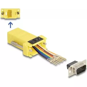 DeLOCK D-Sub 9 pin male to RJ45 female Assembly Kit white VGA RJ-45
