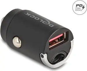 DeLOCK 64277 Mobile Device Charger Universal Black Cigar Lighter Fast Charging Auto