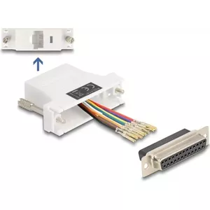 DeLOCK D-Sub 25 pin female to RJ45 female Assembly Kit white VGA RJ-45