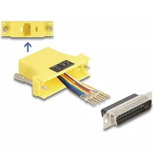 DeLOCK D-Sub 25 pin female to RJ45 female Assembly Kit yellow VGA RJ-45