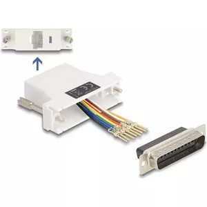DeLOCK D-Sub 25 pin female to RJ45 female Assembly Kit white VGA RJ-45