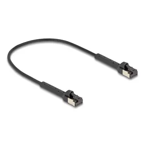 Сетевой кабель DeLOCK RJ45 Slim Cat.8.1 U/FTP 0.25м черный