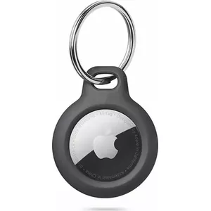Карабин-брелок для Apple AirTag 4kom.pl — Rough TPU, черный