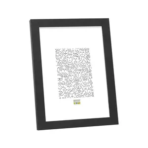 Single picture frame Deknudt S44CF2 1 Black Glass MDF 150x200mm