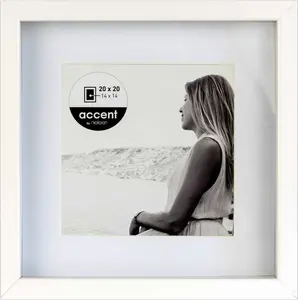 Photo frame Nielsen Design Aura white 20×20 cm wood with passepartout