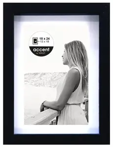 Foto rāmis Nielsen Design Aura melns 18x24 cm koks ar paspartū