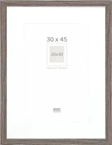 Photo frame Deknudt S66KH3 Wood Grey Oak 30x45 with passepartout