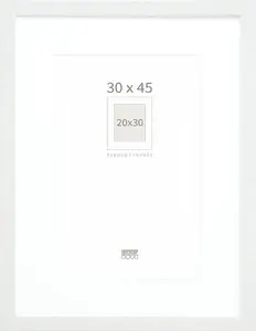 Photo frame Deknudt S66KD1 P1 30x45 Wood Silver with passepartout