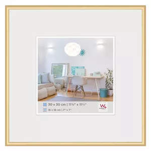 Single picture frame Walther Design KV330G Gold 18x18 cm