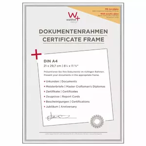 Single picture frame Walther Design KVX130S Silver Acrylic 222x14x310mm
