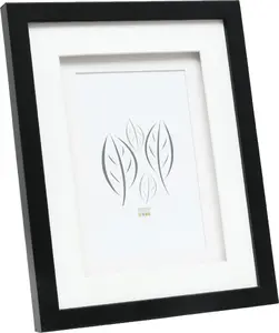 Photo frame double passepartout Deknudt S65KK2 Black 13x13 cm