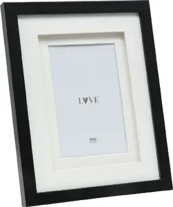 Photo frame Deknudt Double Passepartout S65KK2 Black 15x20 cm wood