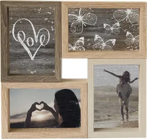 Picture frame Nielsen Design Collage 8999348, wood, mixed colours, 4 openings 10x15 cm