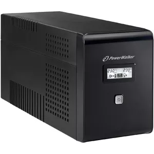 PowerWalker VI 1500 LCD nepārtrauktas barošanas avots (UPS) 1,5 kilovoltampērs 900 W 2 Maiņstrāvas izvade (-s)