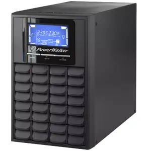 Бесперебойное питание PowerWalker VFI 1000C LCD Двойное преобразование 1 кВА 800 Вт 3 AC выхода