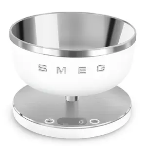 Smeg Collezione Electronic Kitchen Scales KSC01WHMWW White with 5 kg Capacity 1 g Accuracy LED Display and Tare Function