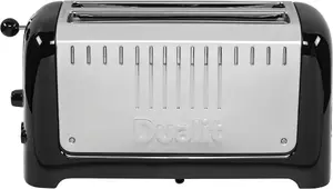 Toaster Dualit 2 Slot Lite Toaster LONG black — 2-slot stainless-steel toaster, variable browning control