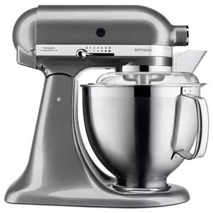 Кухонный планетарный миксер KITCHENAID ARTISAN 5KSM185PS — 300 Вт, чаша 4.8 л из нержавеющей стали, 10 скоростей, серебристый