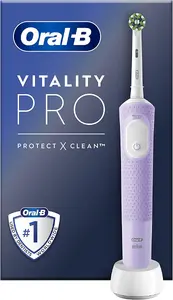 Electric toothbrush Oral-B Vitality Pro Purple — rechargeable, battery-powered