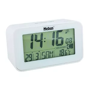 Modinātājs Mebus 51461 Balts LCD Displejs Temperatūras Mērījums