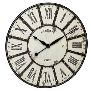 Quartz clock TFA-Dostmann Vintage 570mm Round White Battery AA