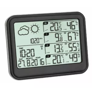 TFA-Dostmann 35.1142 Black LCD Battery Indoor Outdoor Thermometer Hygrometer