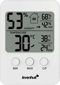 Thermohygrometer Levenhuk Wezzer BASE L30 white — temperature and humidity measurement