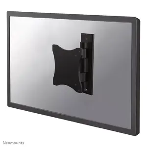 Кронштейн настенный для TV/монитора Neomounts FPMA-W810BLACK — 12 кг, 10–27", VESA 75×75–100×100, наклон 0–90°, поворот 0–90°, 5–8 см от стены, черный
