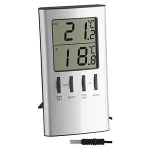 Electronic environment thermometer TFA-Dostmann 30.1027 Indoor Silver °C