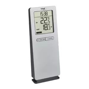 Electronic environment thermometer TFA-Dostmann 30.3071.54 Indoor/outdoor Silver