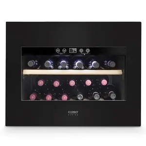 Built-in wine cooler Caso WineDeluxe E 18 — 18 bottles, height 46 cm, black, energy class G