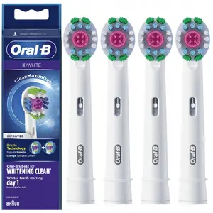 Suka galviņas Oral-B 860960 4 gab., baltas nomaiņas galviņas