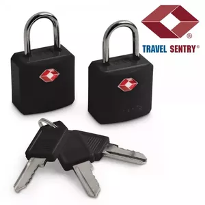 Luggage padlock Pacsafe Prosafe 620 Brass Plastic Black 25mm