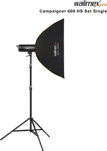 Flash light kit walimex Campaigner 600 HS Set Single 600Ws, studio/camera-mounted strobe