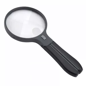 Magnifier Carson Split Handle 3.5x Black Transparent AAA Battery