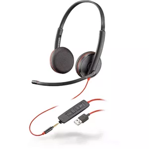 Гарнитура HP POLY Blackwire C3225 проводная USB-A с оголовьем для офиса/колл-центра, 20–20000 Гц, 121 г, черная